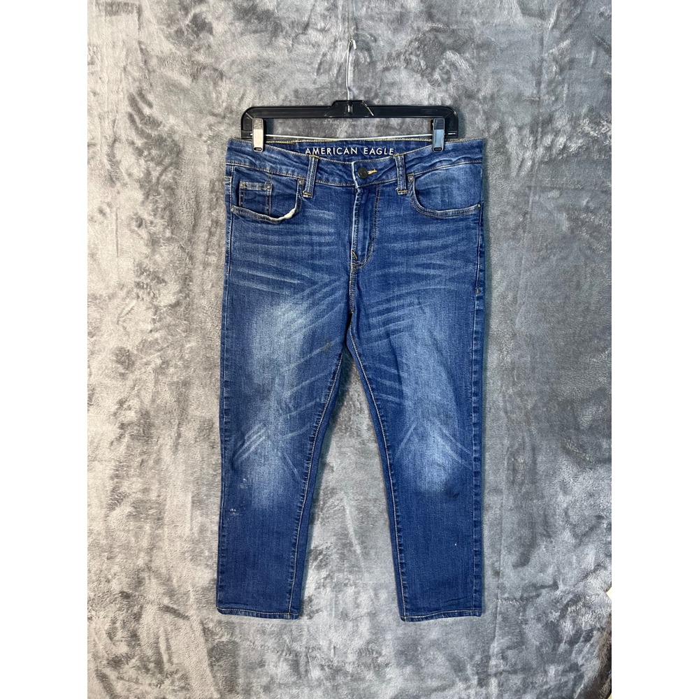 American Eagle Flex Medium Wash Slim Stretch Denim Jeans Mens 32x26